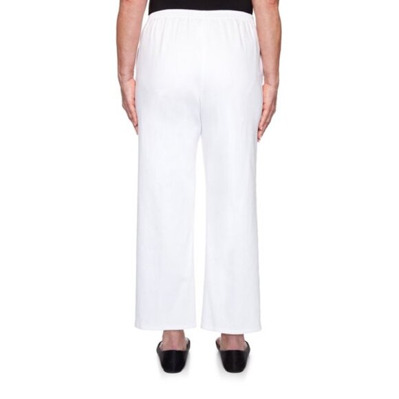 Alfred Dunner Classic Fit Pant Comfort Waist Easy Wear/Care White Various Sizes - Picture 2 of 4